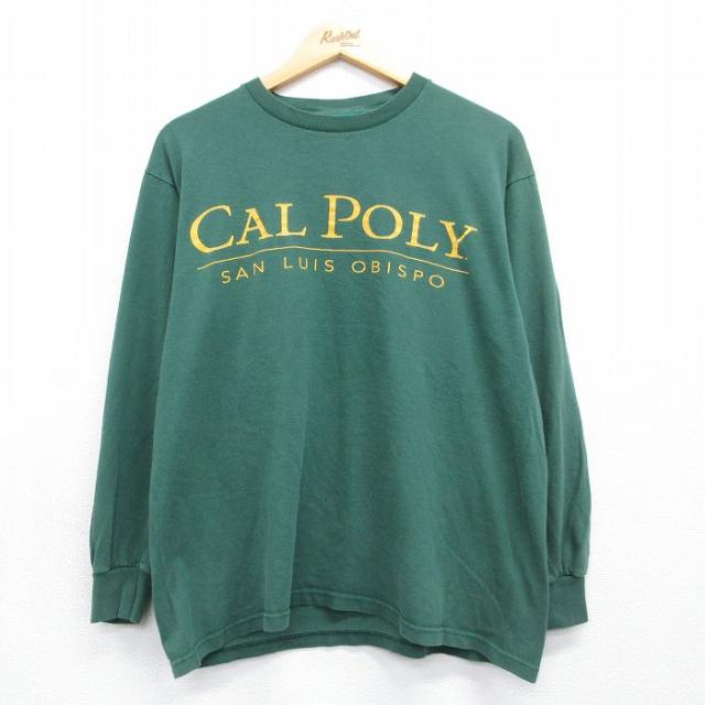 古着 長袖 ビンテージ Tシャツ メンズ 90年代 90s CAL POLY コ
