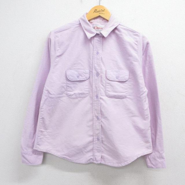 古着 オービス 長袖 ヘビー フランネル シャツ レディース 80年代 80s 