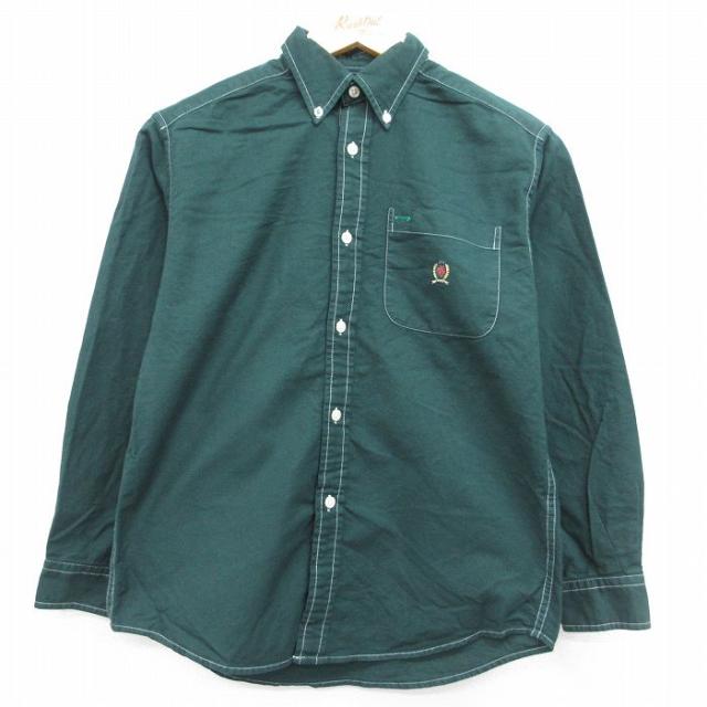 古着 トミーヒルフィガー 長袖 ブランド シャツ キッズ 子供服 90年代 90