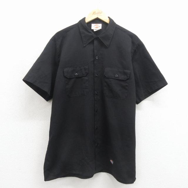 古着 ディッキーズ 半袖 ワーク シャツ メンズ 90年代 90s 大きいサイズ