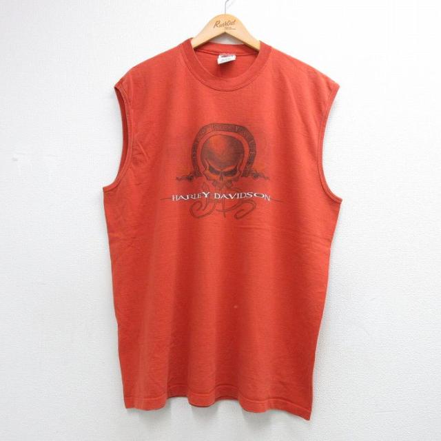 古着 ハーレーダビッドソン ノースリーブ ビンテージ Tシャツ メンズ 90年代