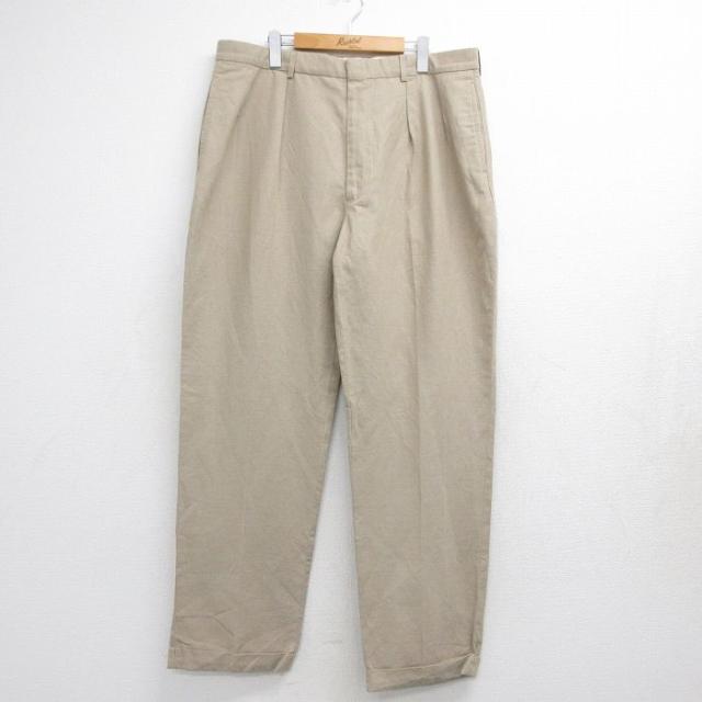 古着 ラルフローレン ブランド パンツ メンズ 90年代 90s リネン ベージ