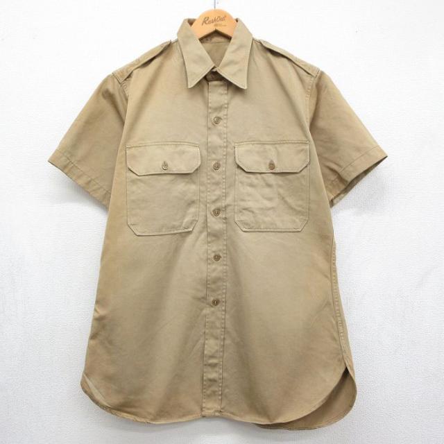 古着 半袖 ビンテージ ミリタリー シャツ メンズ 50年代 50s コットン