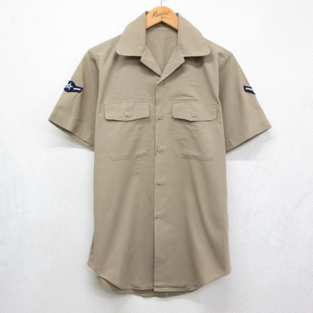 古着 半袖 ビンテージ ミリタリー シャツ メンズ 70年代 70s 開襟 オー