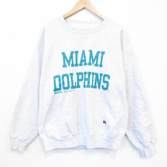 古着 ラッセル 長袖 スウェット メンズ 90年代 90s NFL マイアミドル