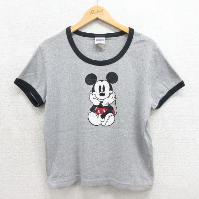 古着 半袖 Tシャツ レディース ディズニー ミッキー 大きいサイズ クルーネッ
