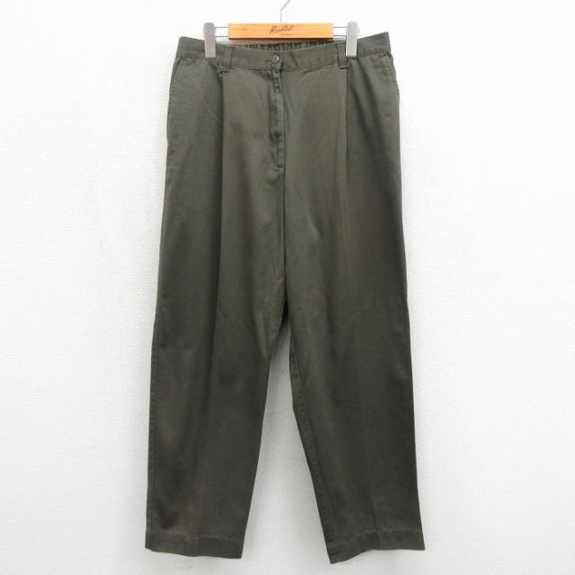 古着 エルエルビーン パンツ レディース 90年代 90s コットン カーキ 2
