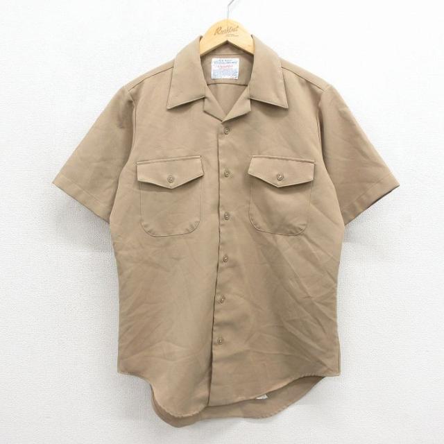 古着 半袖 ミリタリー シャツ メンズ 80年代 80s USネイビー 開襟 オ