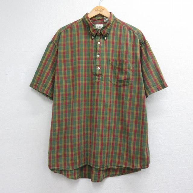 古着 ギャップ GAP 半袖 シャツ メンズ 00年代 00s 大きいサイズ ロ