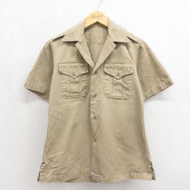 古着 半袖 ビンテージ ミリタリー シャツ メンズ 50年代 50s 開襟 オー