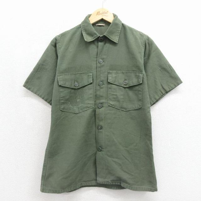 古着 半袖 ビンテージ ミリタリー シャツ メンズ 70年代 70s コットン