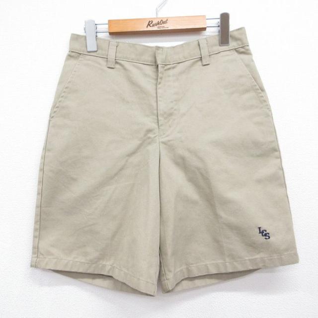 古着 ショート ワーク パンツ ショーツ メンズ LCS ベージュ 26jul0
