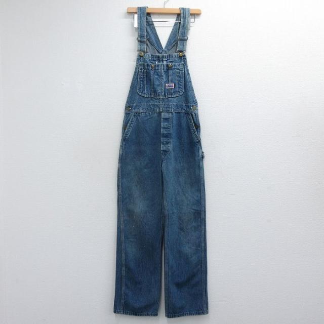 古着 ビッグスミス オーバーオール メンズ 90年代 90s USA製 ネイビー