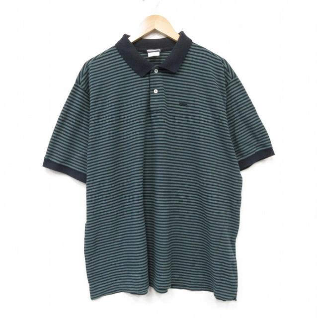古着 ラコステ 半袖 ブランド ポロ シャツ メンズ ワンポイントロゴ 鹿の子 