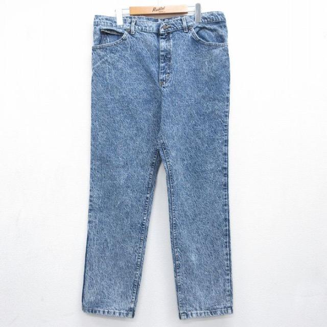 古着 リー Lee ジーンズ メンズ 90年代 90s ケミカルウォッシュ コッ