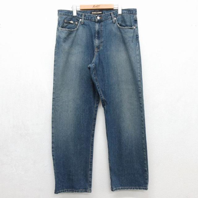 古着 ゲス GUESS ジーンズ メンズ コットン ネイビー デニム 26jul