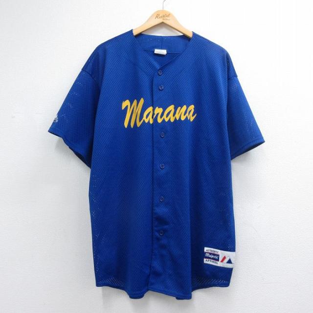 古着 マジェスティック 半袖 ベースボール シャツ メンズ 90年代 90s m