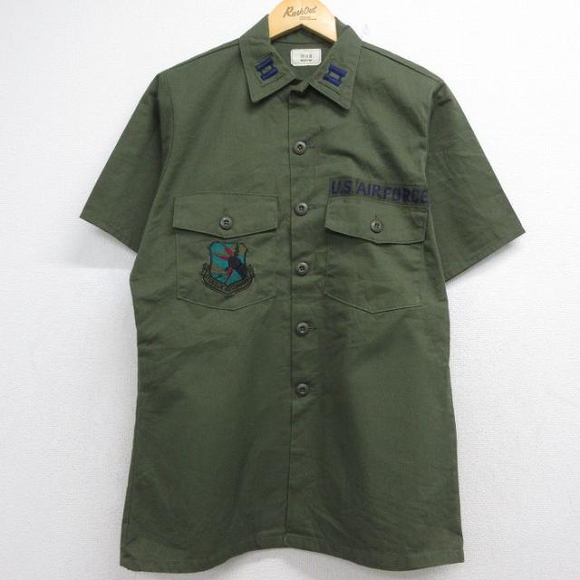 古着 半袖 ミリタリー シャツ メンズ 80年代 80s USエアフォース US