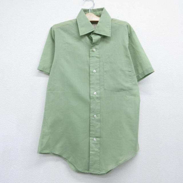 古着 半袖 シャツ キッズ ボーイズ 子供服 70年代 70s グリーン 26j