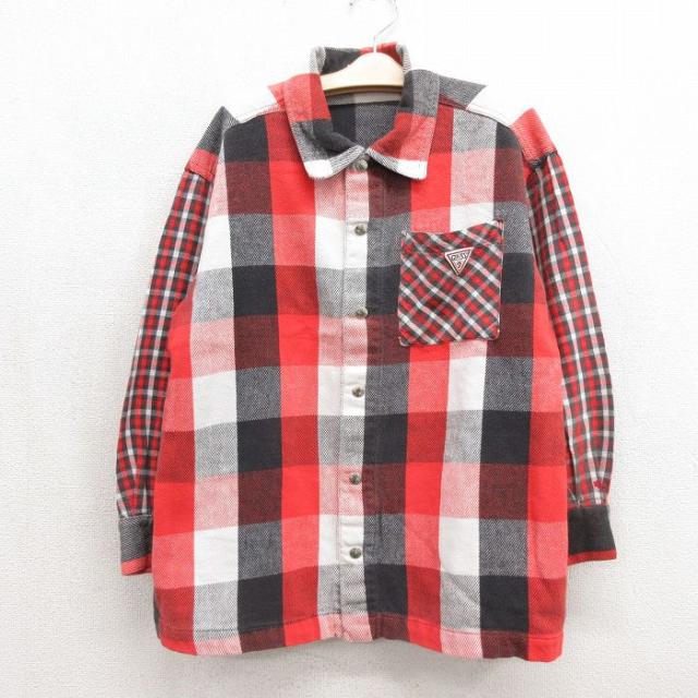 古着 ゲス GUESS 長袖 フランネル シャツ キッズ ボーイズ 子供服 90