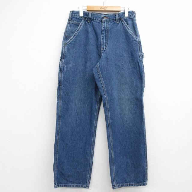 古着 カーハート ペインター パンツ メンズ コットン ネイビー デニム 26j