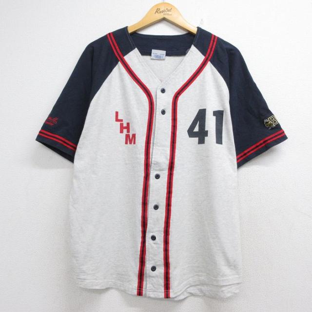 古着 チャンピオン champion 半袖 ベースボール シャツ メンズ 00年