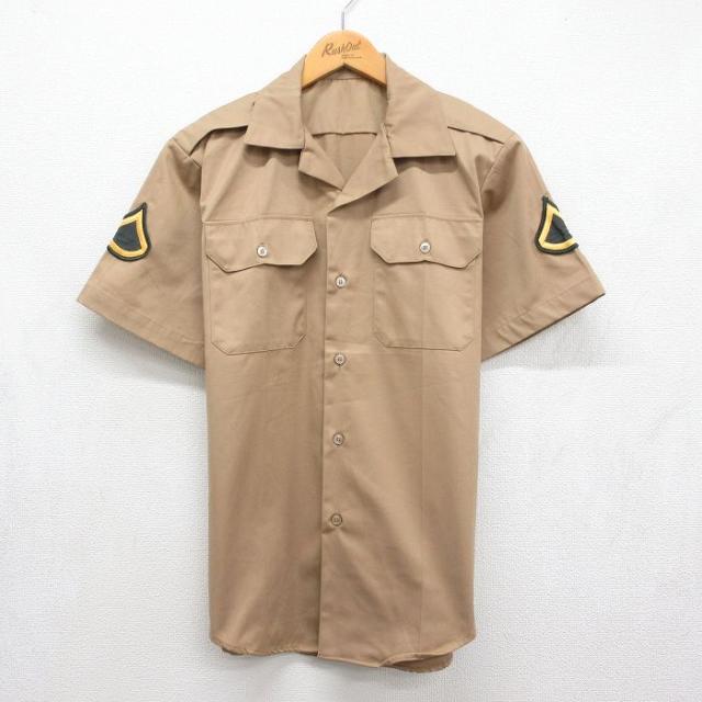 古着 半袖 ビンテージ ミリタリー シャツ メンズ 70年代 70s 開襟 オー
