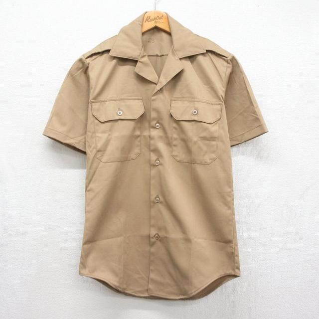 古着 半袖 ビンテージ ミリタリー シャツ メンズ 70年代 70s 開襟 オー