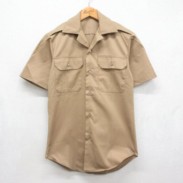 古着 半袖 ビンテージ ミリタリー シャツ メンズ 70年代 70s 開襟 オー