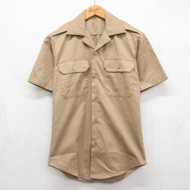 古着 半袖 ビンテージ ミリタリー シャツ メンズ 70年代 70s 開襟 オー