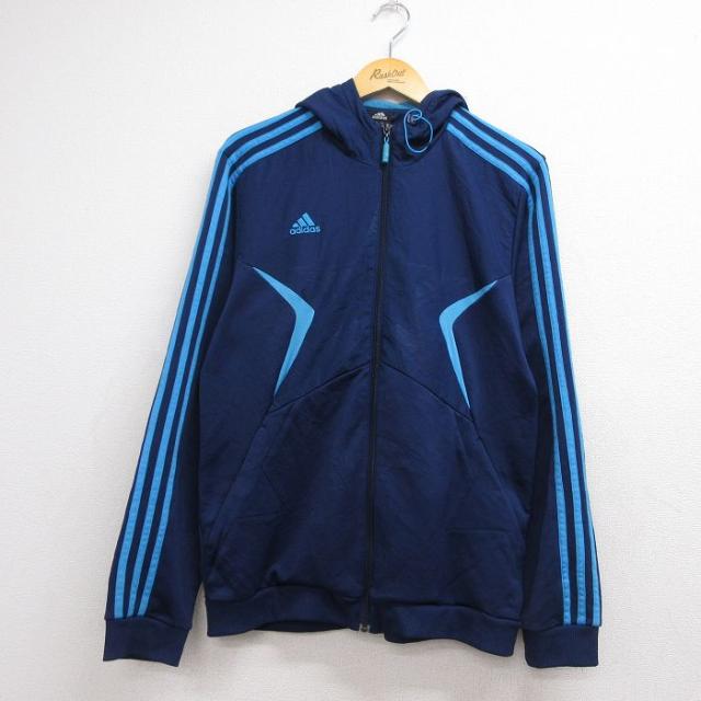 古着 アディダス adidas 長袖 ジャージ パーカー メンズ ワンポイントロ