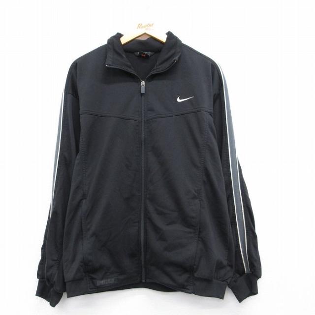 古着 ナイキ NIKE 長袖 ジャージ メンズ ワンポイントロゴ ブラック 26