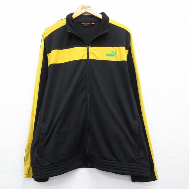 古着 プーマ puma 長袖 ジャージ メンズ ワンポイントロゴ ブラック 26