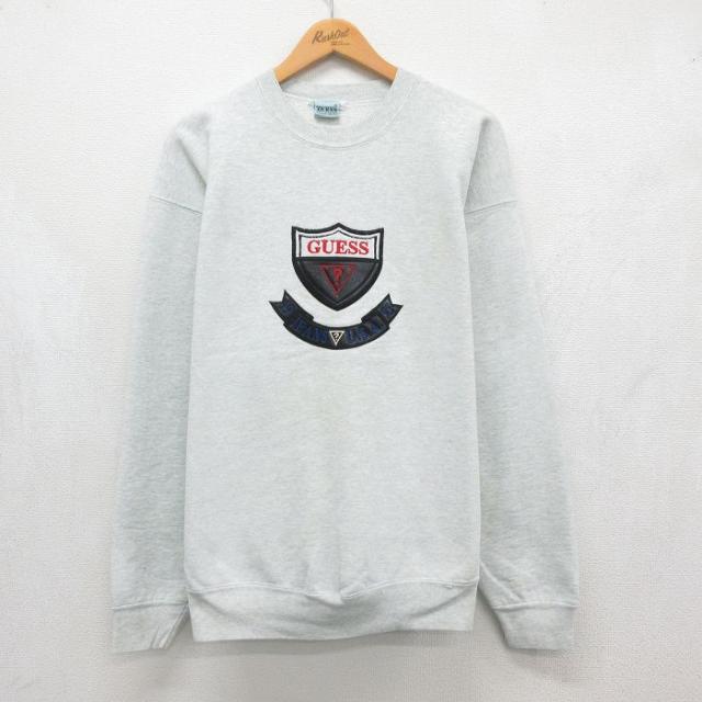 古着 ゲス GUESS 長袖 スウェット メンズ 90年代 90s ビッグロゴ