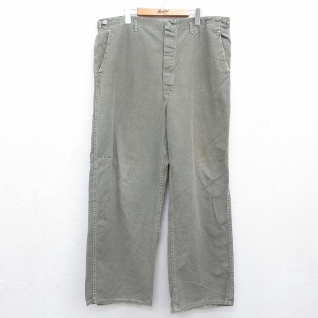 古着 ミリタリー パンツ メンズ 大きいサイズ グレー 26jul24 中古