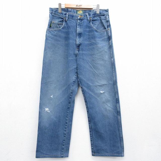 古着 カベラス ジーンズ メンズ 00年代 00s ヒゲ コットン ネイビー デ