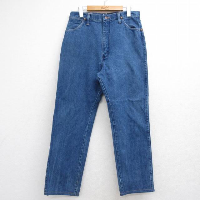 古着 ラングラー ジーンズ メンズ 90年代 90s コットン ネイビー デニム