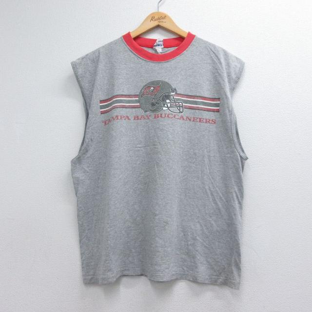 古着 ノースリーブ ビンテージ Tシャツ メンズ 90年代 90s NFL タン