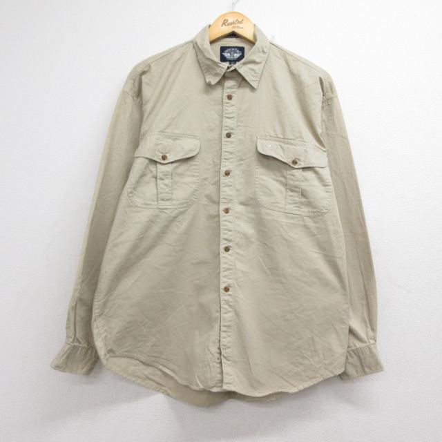 古着 DOCKERS ドッカーズ 長袖 ブランド シャツ メンズ 90年代 90