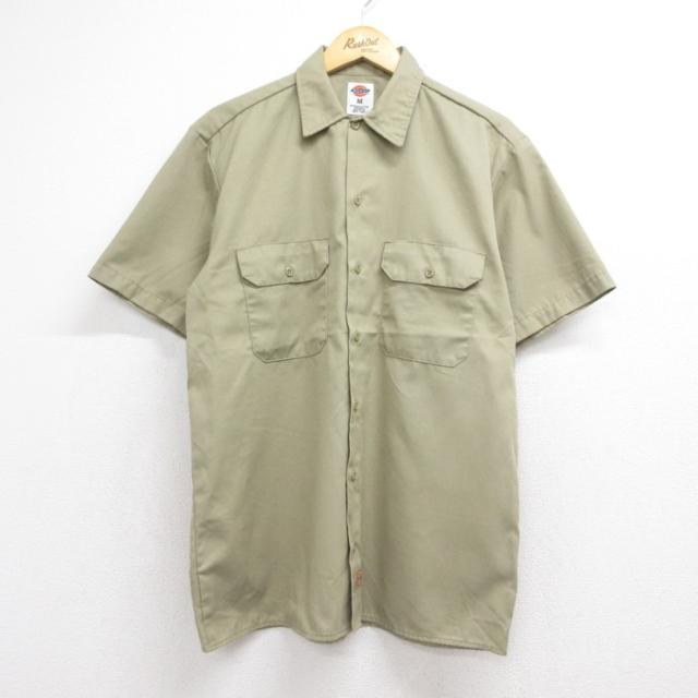 古着 Dickies ディッキーズ 半袖 シャツ メンズ ワーク フラップポケッ