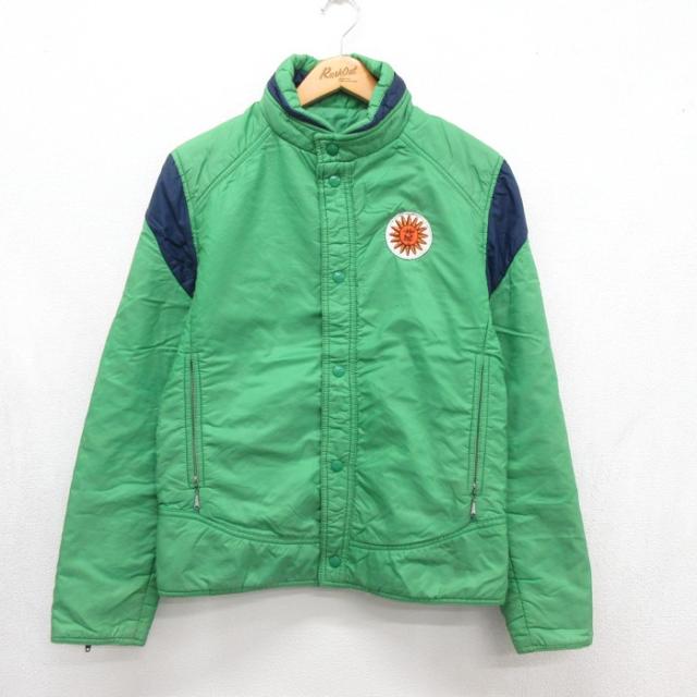 古着 長袖 ジャケット ナイロン メンズ 70年代 70s 太陽 グリーン 26