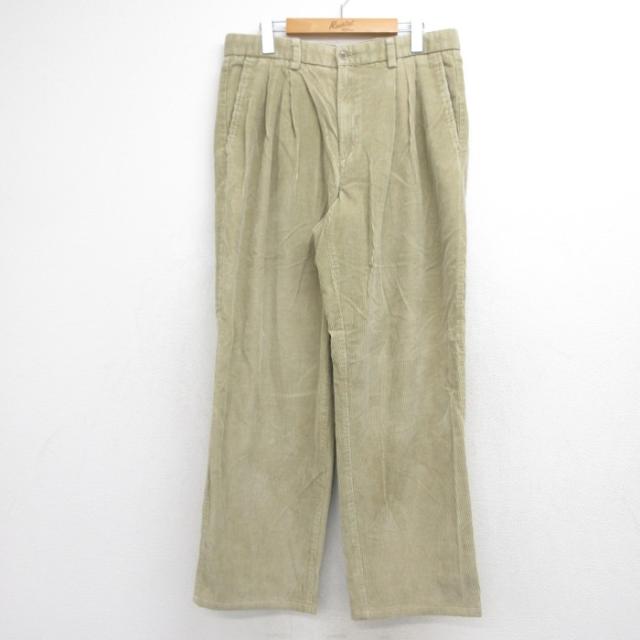 古着 DOCKERS RECODE コーデュロイ パンツ メンズ 太畝 ツータッ