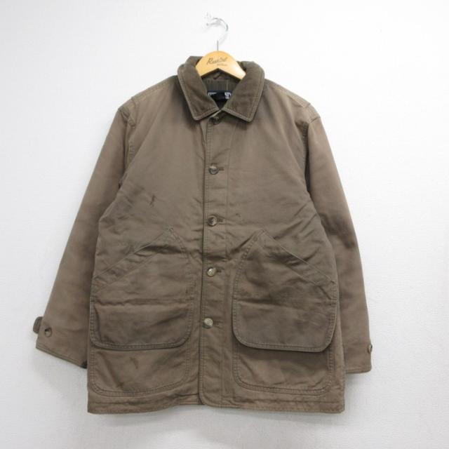 古着 ランズエンド 長袖 カバーオール メンズ 00年代 00s コットン ブラ
