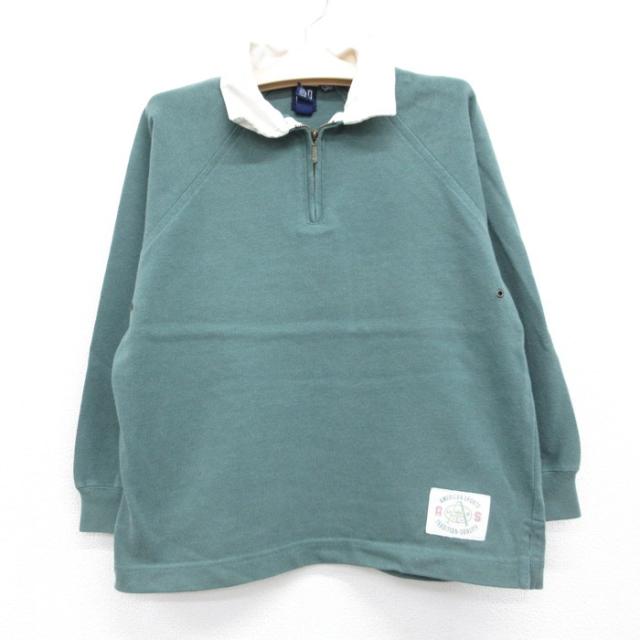 古着 ギャップ GAP 長袖 子供服 ハーフジップ 90年代 90s キッズ ト