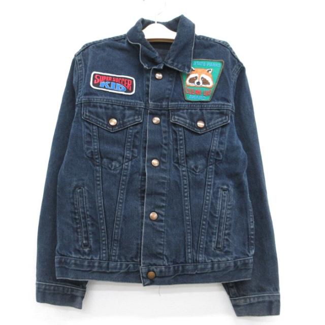 古着 長袖 子供服 ワッペン コットン 90年代 90s キッズ ジージャン U