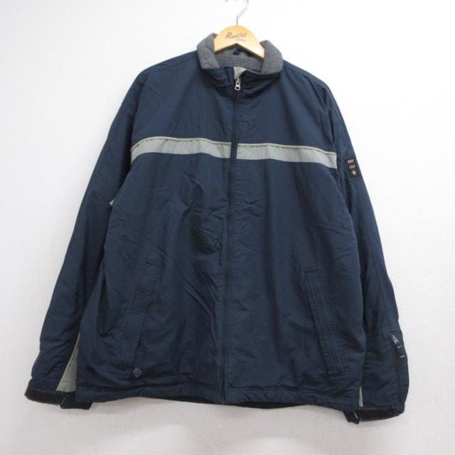 アバクロンビー&フィッチ 90s 長袖ジャケット リフレクター ネイビー XL