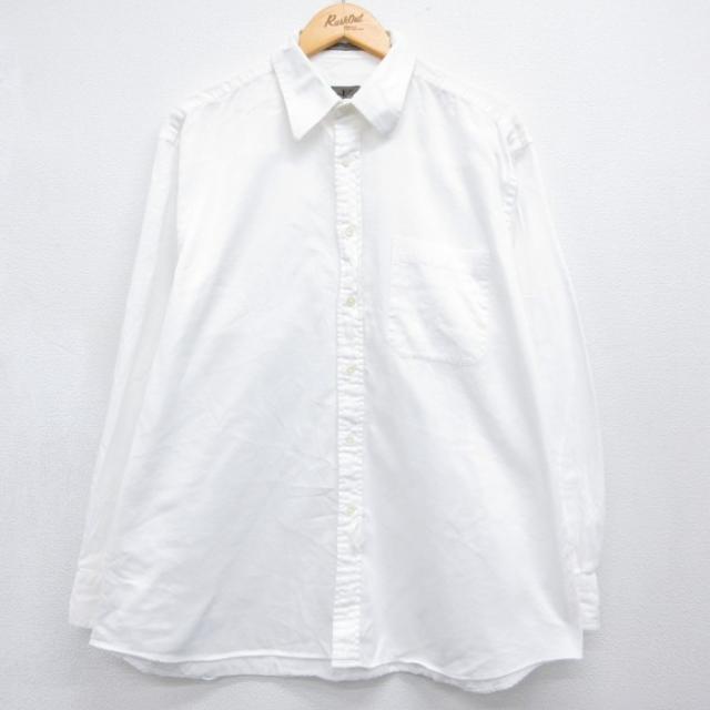 カルバンクライン 長袖シャツ 胸ポケット ホワイト XL | 古着 26aug2