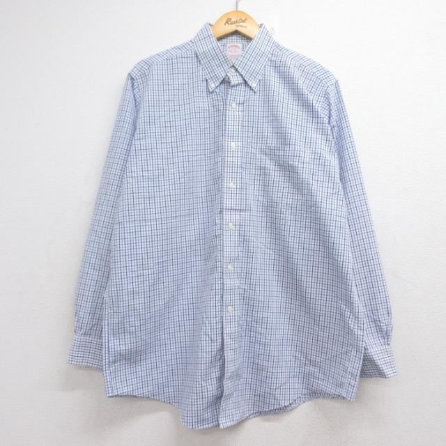 ブルックスブラザーズ 00s 長袖シャツ ブルーチェック XL | 古着 26a
