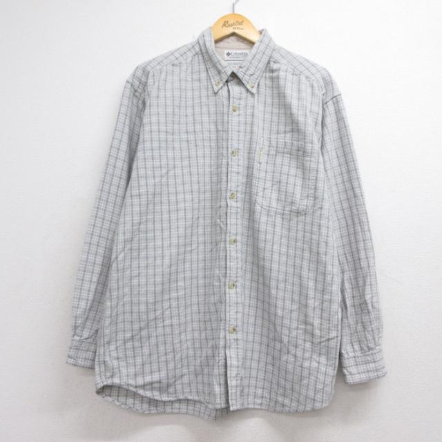 コロンビア 00s 長袖シャツ グレーチェック XL | 古着 26aug26