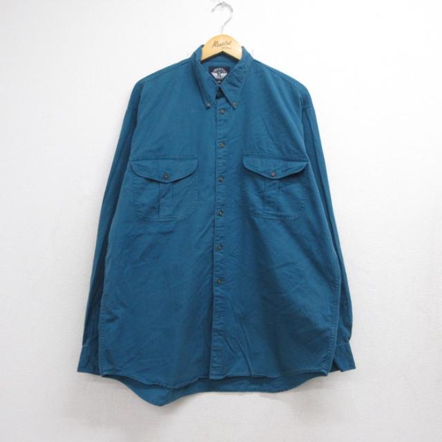 ドッカーズ 90s 長袖シャツ フラップポケット ブルー XL | 古着 26a